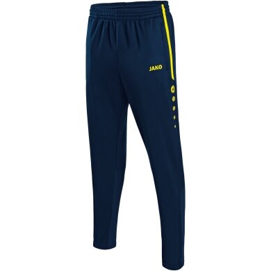 JAKO Training Pants Active (100% Polyester) long navy blue/neon yellow Boys