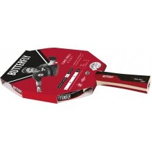 Butterfly Table Tennis Racket Timo Boll Ruby (Pan Asia Rubber, 1.8mm Sponge, Ergo Grip) - 1 Racket