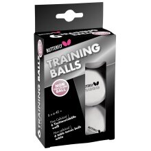 Butterfly Table Tennis Ball Training (Plastic Ball 40+) white 6-pack carton packaging