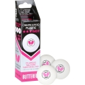 Butterfly Table Tennis Ball 3 Star R40+ (Plastic Ball 40+, ITTF approved) white 3-pack cardboard packaging