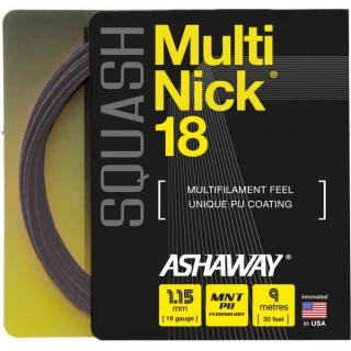 Ashaway Squash String Multinick 18 (Power+Control) black 9m Set