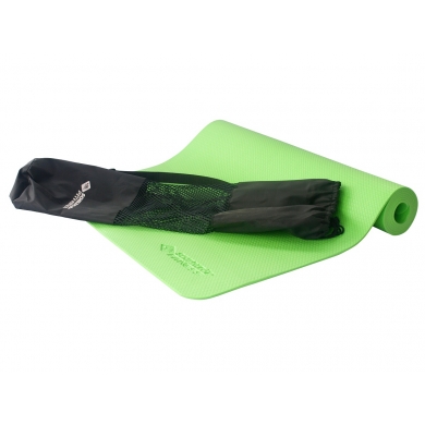 Schildkröt Yoga Mat PVC Braided Look (180x 61x 0.4cm) in Carry Bag Green