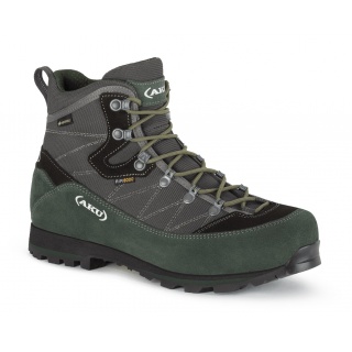 AKU Hiking Shoes Trekker Lite III Wide GTX (Day trips, waterproof, wide) anthracite/green Men