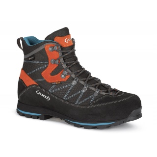 AKU Hiking Shoes Trekker Lite III GTX (day trips, sturdy, lightweight, comfort) dark gray/orange Men