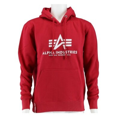 Alpha Industries Hoodie Basic Logo in Burgundy for Men