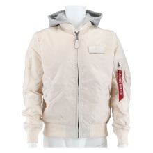 Alpha Industries Flight Jacket MA-1 TT with Hood jetstream-white Men