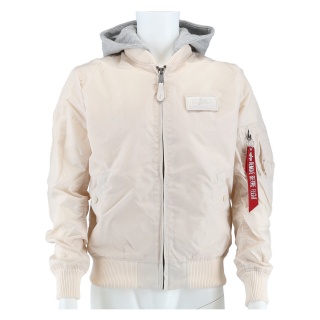 Alpha Industries Flight Jacket MA-1 TT with Hood jetstream-white Men