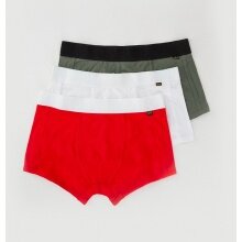 Alpha Industries Boxershorts Al Tape green/red/white Men - 3 Pack