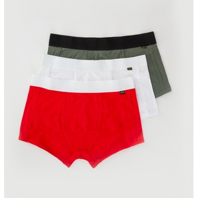 Alpha Industries Boxershorts Al Tape green/red/white Men - 3 Pack