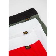 Alpha Industries Boxershorts Al Tape green/red/white Men - 3 Pack