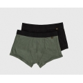 Alpha Industries Boxershorts Al Tape dark green/black Men - 2 Pack