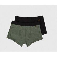 Alpha Industries Boxershorts Al Tape dark green/black Men - 2 Pack