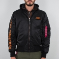 Alpha Industries Flight Jacket MA-1 D-Tec SE (Special Edition) - windproof, water-repellent - black/orange Men