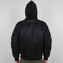 Alpha Industries Flight Jacket MA-1 D-Tec SE (Special Edition) - windproof, water-repellent - black/orange Men