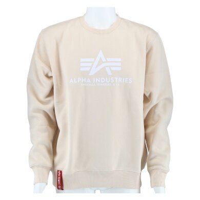 Alpha Industries Pullover Basic (Cotton) Sweater jet stream white/white Men