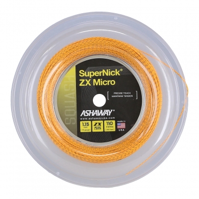 Ashaway Squash String Super Nick ZX Micro orange/blue 110m roll