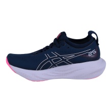 Asics Running Shoes Gel Nimbus 25 (Cushioning) Dark Blue/Pink Ladies