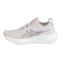 Asics Gel Nimbus 26 Running Shoes 2024 (Cushioning) beige/orange Ladies