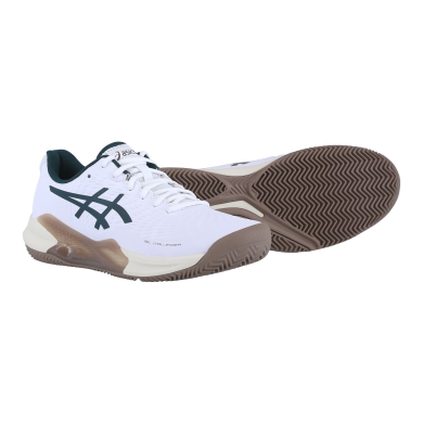 Asics Tennis Shoes Gel Challenger 14 Clay/Sand Court (Cushioning) 2025 White/Green Men's