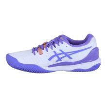 Asics Tennis Shoes Gel Resolution 9 Clay/Sand Court/Stability White/Purple Women