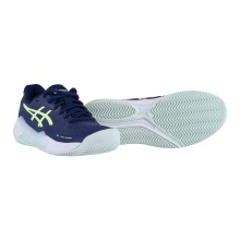 Asics Tennis Shoes Gel Challenger 14 Clay/Sand Court (Cushioning) 2024 Navy Blue/Mint Green Women