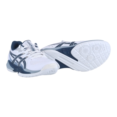 Asics Indoor Court Shoes Powerbreak FF (Stability) White/Indigo Blue Men