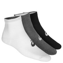 Asics Sport Socks Ankle Quarter Classic (ASICS Spiral Logo) assorted - 3 pairs