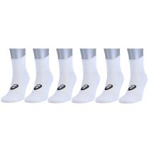 Asics Tennis Socks Multisport Quarter (ASICS Spiral Logo) white 6 pairs