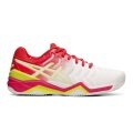 Asics Tennis Shoes Gel Resolution 7 Clay/Sand Court White/Pink Women