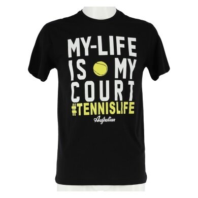 Australian Tennis-Tshirt My Life (Cotton) black Men