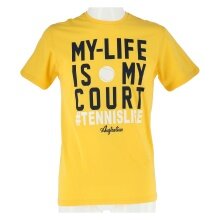 Australian Tennis-Tshirt My Life (100% Cotton) yellow Men