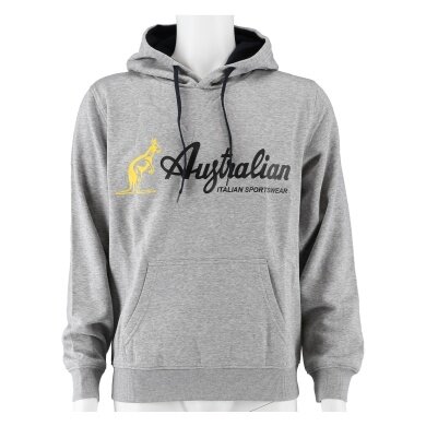 Australian Hoodie Logo Light Grey/Black Men's