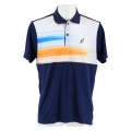 Australian Tennis Polo Ace Printed Brush Line in Cosmo Blue Men