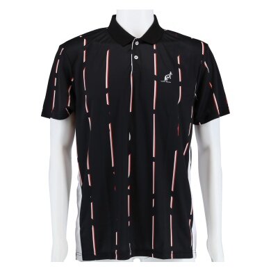 Australian Tennis Polo Stripe in Ace Black Men's