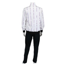 Australian Training Tennis Tracksuit Stripe Double (Jacket+Trousers) white/black Men's