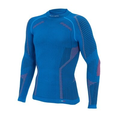 Accapi Functional Underwear Long Sleeve Shirt Ergoracing (warm, seamless) royal blue Men's