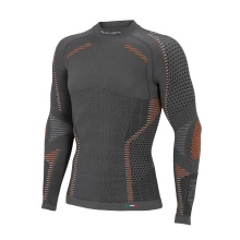 Accapi Functional Underwear Long Sleeve Shirt Ergoracing (warm, seamless) anthracite grey/orange Men's