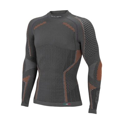 Accapi Functional Underwear Long Sleeve Shirt Ergoracing (warm, seamless) anthracite grey/orange Men's