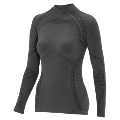 Accapi Long Sleeve Shirt Ergowool (Merino Wool, Warm) Underwear Dark Grey Ladies