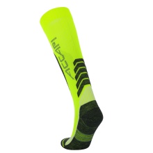 Accapi Performance Ski Socks (Merino Wool, Warm) Fluorescent Yellow/Anthracite Grey - 1 Pair