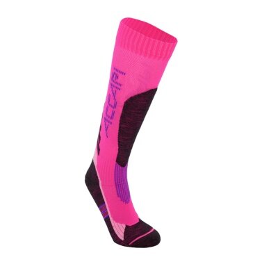 Accapi Performance Ski Socks (Merino Wool, Warm) fuchsia/anthracite grey - 1 Pair