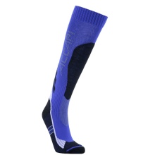 Accapi Performance Ski Socks (Merino Wool, Warm) Blue/Black - 1 Pair