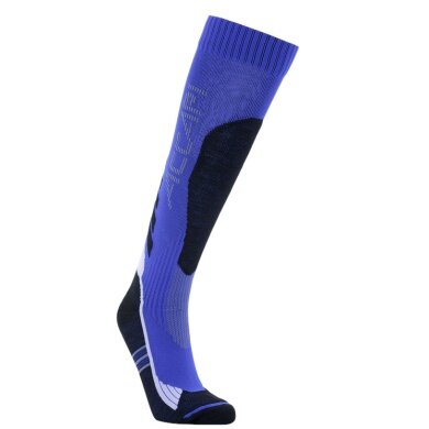 Accapi Performance Ski Socks (Merino Wool, Warm) Blue/Black - 1 Pair