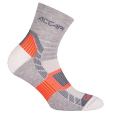 Accapi Quarter Running Socks Grey/White - 1 Pair