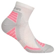 Accapi Running Sock Quarter Trail Running White/Grey/Pink - 1 Pair