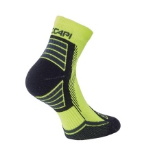 Accapi Running Sock Quarter Trail Running Fluorescent Green/Black - 1 Pair