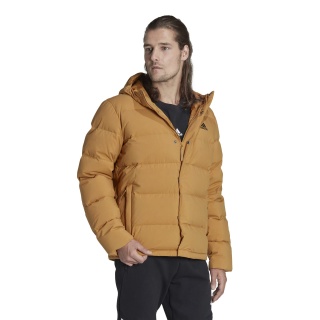 adidas Winter Down Jacket Helionic (wind and water repellent) brown/yellow Men