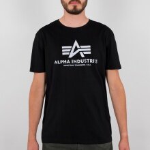 Alpha Industries Tshirt Basic (Cotton) Reflective Print Black Men