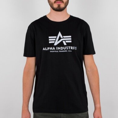 Alpha Industries Tshirt Basic (Cotton) Reflective Print Black Men