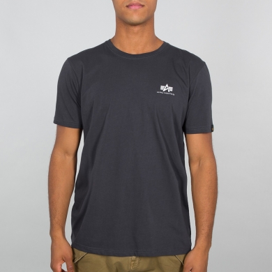 Alpha Industries Tshirt Basic T Small Logo (Cotton) Iron Grey Men